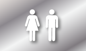 Toilet braille and tactile signs manufactured by Bathurst Signs